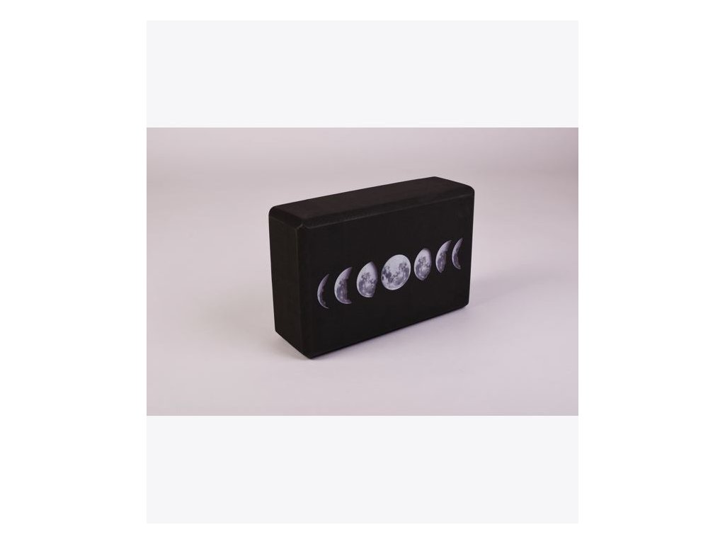 YOGGYS Blok na cvičenie jogy MOON PHASE, čierna