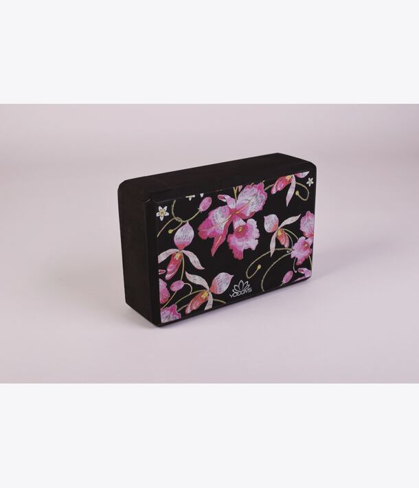 YOGGYS Blok na cvičenie jogy WILD ORCHID, čierna