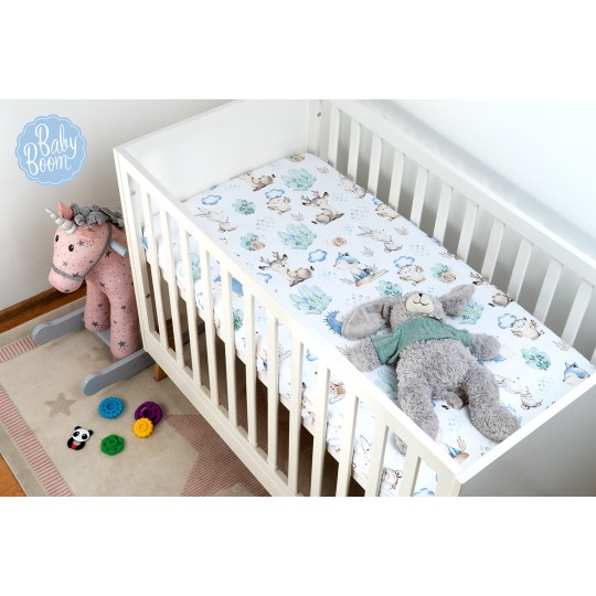 Babyboom Prestieradlo do postieľky Zvieratká 120x60cm