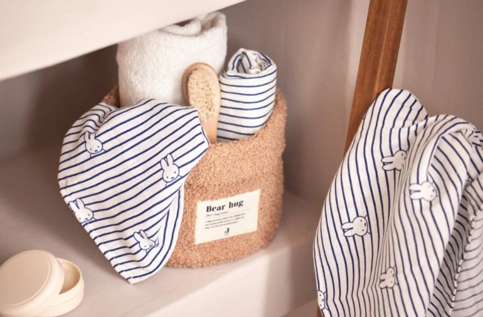 JOLLEIN Plienky 3 ks 70x70 cm Miffy Stripe Navy