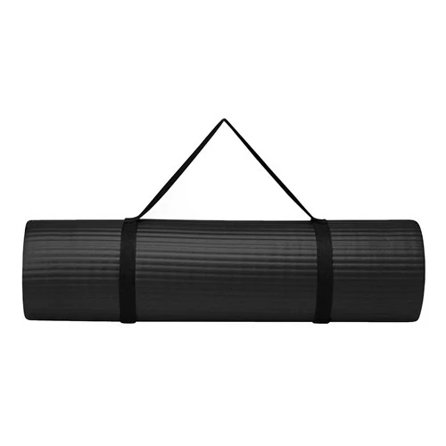 Gaiam Fitness podložka na cvičenie s popruhom 183x61x1cm, čierna