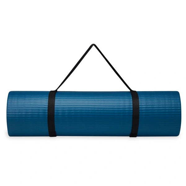Gaiam Fitness podložka na cvičenie s popruhom 183x61x1cm, tmavomodrá