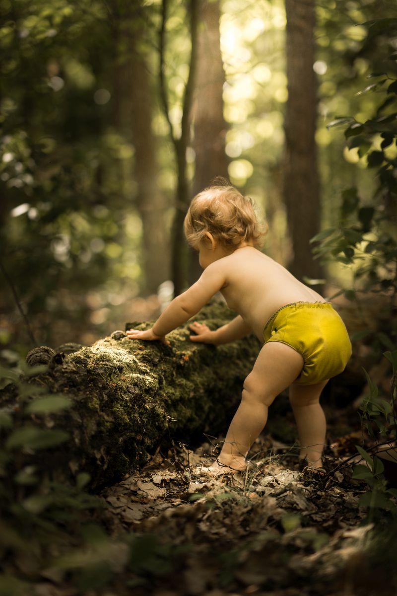 PUPPI Vrchné nohavičky z Merino vlny SIO "Olive Grove" OS cvoky