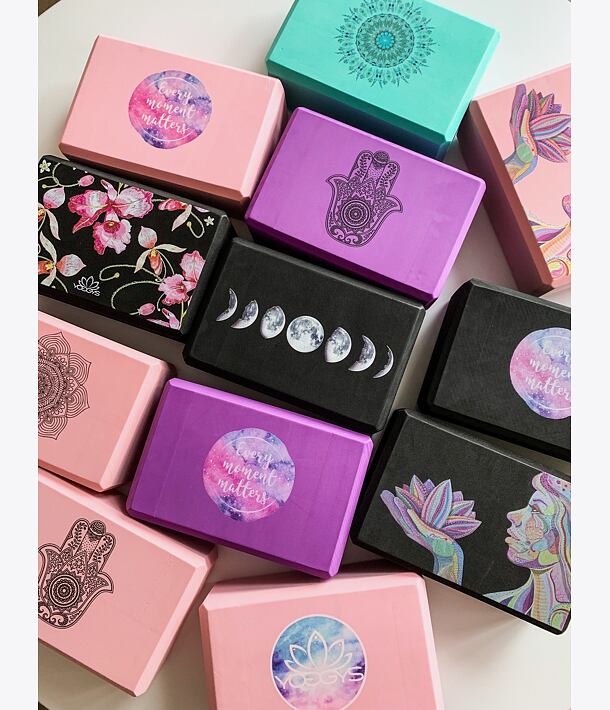 YOGGYS Blok na cvičenie jogy LOTUS BLOSSOM, ružová