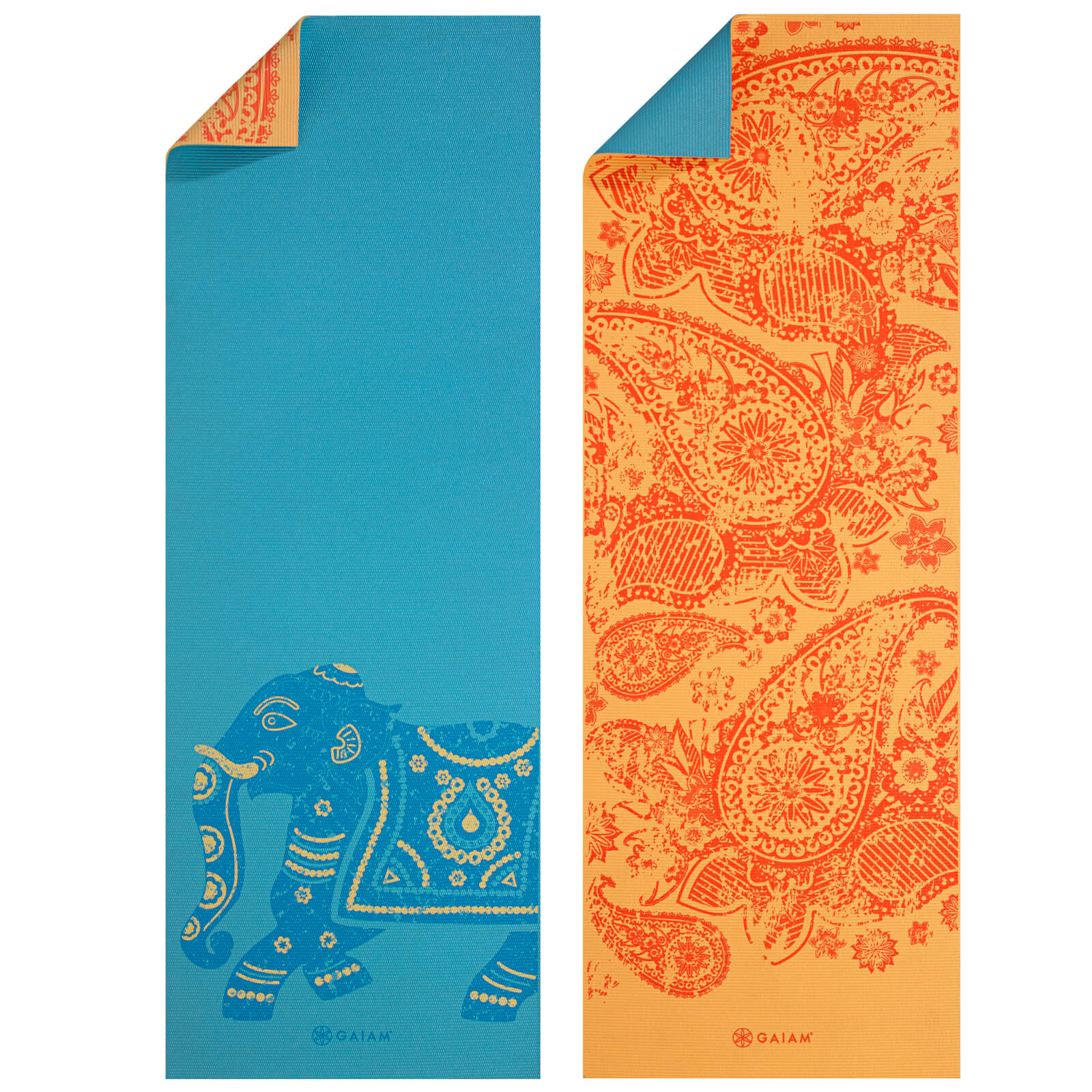 Gaiam Obojstranná podložka na jogu ELEPHANT 173x61x0,6cm, modrá