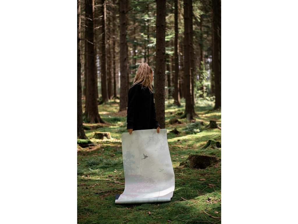 YOGGYS Profesionálna protišmyková podložka na jogu ZASA V LESE 183x68x0,5cm