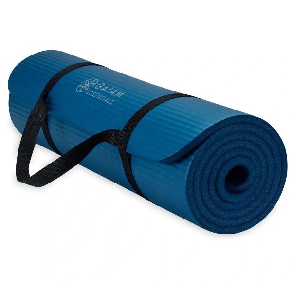 Gaiam Fitness podložka na cvičenie s popruhom 183x61x1cm, tmavomodrá