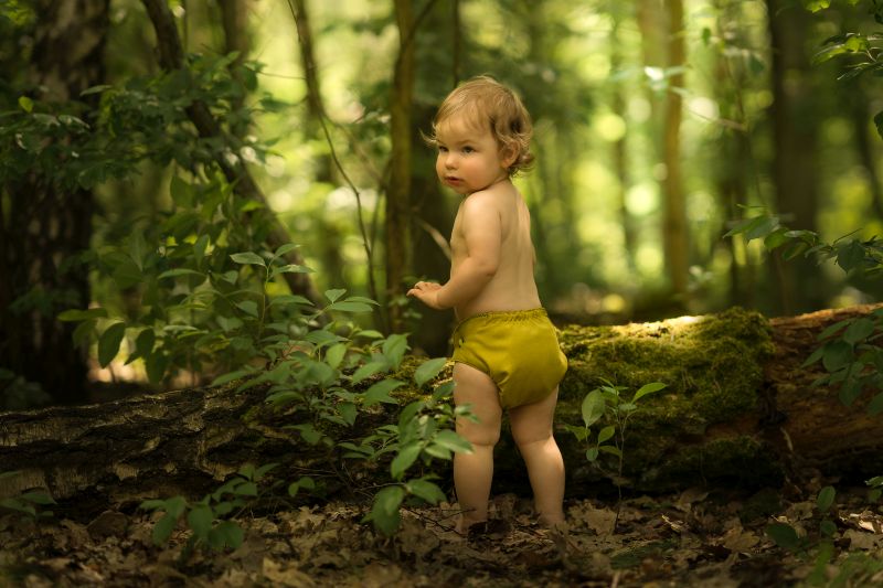 PUPPI Vrchné nohavičky z Merino vlny SIO "Olive Grove" OS cvoky