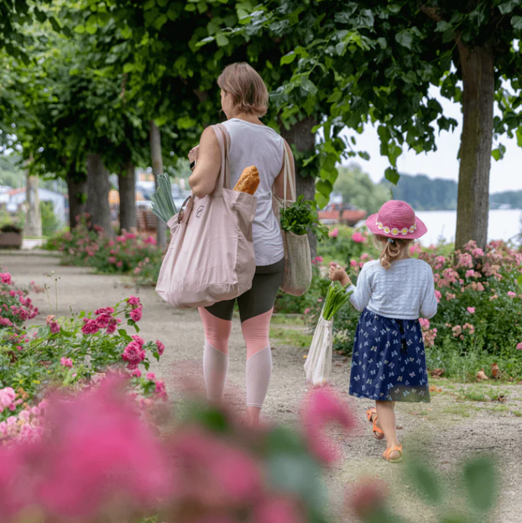 GAIA Bio bavlnená nákupná taška so 6 priehradkami IDA (L) čierna