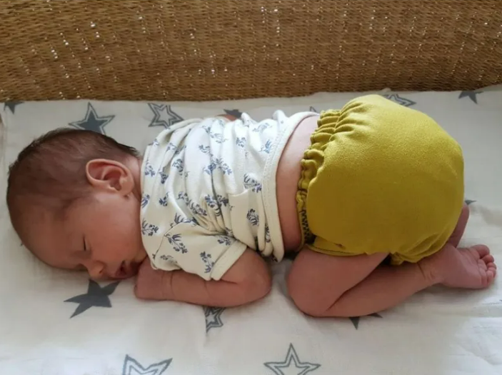 PUPPI Vrchné nohavičky z Merino vlny "Olive Grove" Novorodenec cvoky