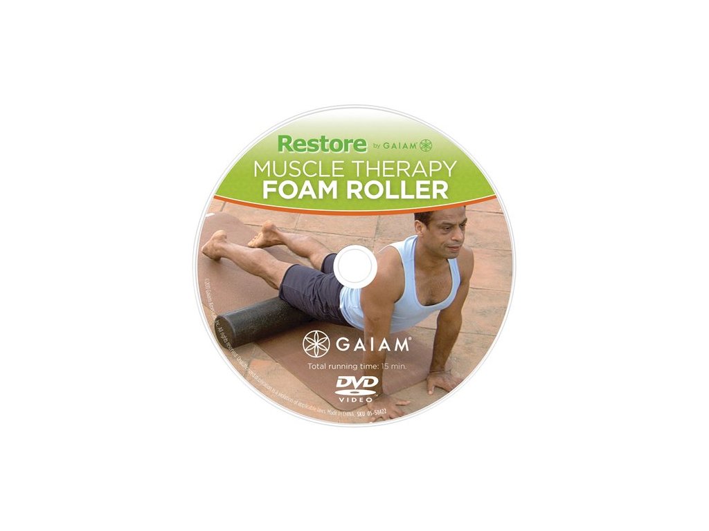 Gaiam Masážny penový valec textúra oranžový s inštruktážnym DVD