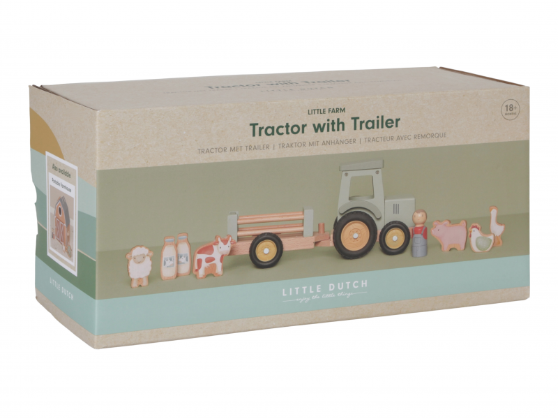 LITTLE DUTCH Traktor s prívesom Farma