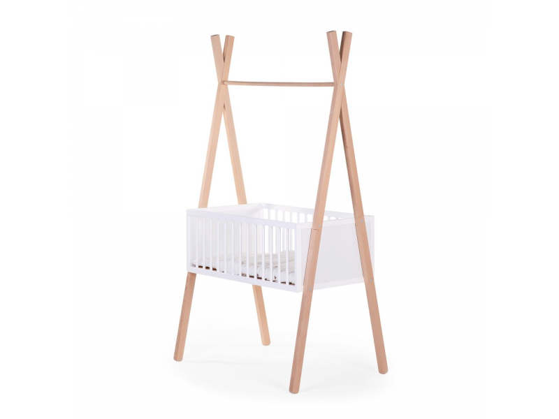 CHILDHOME Postieľka Tipi drevená + stojan na oblečenie