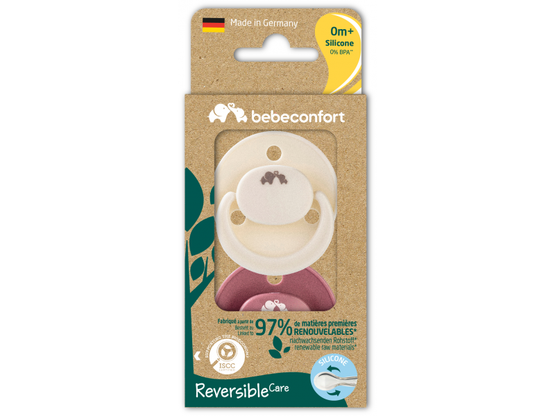 BEBECONFORT Cumlík silikónový symetrický Eco 2ks 0m+ Sand/Terra