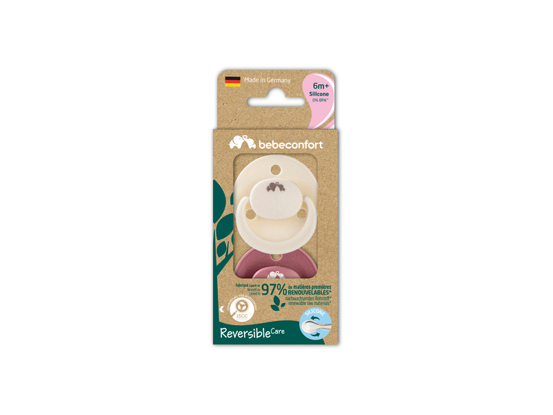 BEBECONFORT Cumlík silikónový symetrický Eco 2ks 6m+ Sand/Terra