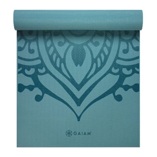 Gaiam Podložka na jogu a pilates Premium Niagara 173x61x0,6cm, modrá