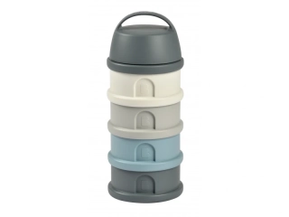 BEABA Súprava téglikov na sušené mlieko / desiatu Mineral Grey / Blue