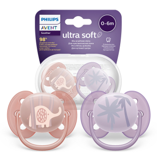 Philips AVENT Cumlík Ultrasoft Premium neutral 0-6m dievča 2 ks