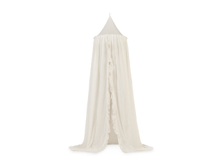 JOLLEIN Baldachýn nad postieľku Vintage 245cm RUFFLE IVORY