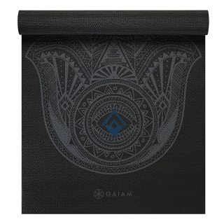 Gaiam Podložka na jogu HAMSA 173x61x0,4cm, čierna