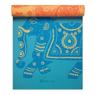 Gaiam Obojstranná podložka na jogu ELEPHANT 173x61x0,6cm, modrá