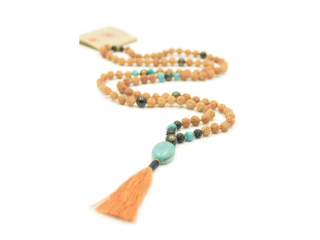 Mala Spirit Náhrdelník HEALING MALA, oranžový