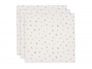 JOLLEIN Plienky 3 ks 70x70 cm Animal Friends