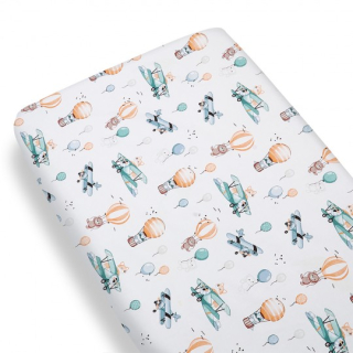 Babyboom Prestieradlo do postieľky Lietadlá 120x60cm