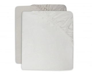 JOLLEIN Napínacia plachta 120x60 cm 2 ks Ivory/Nougat