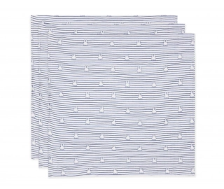 JOLLEIN Plienky 3 ks 70x70 cm Miffy Stripe Navy