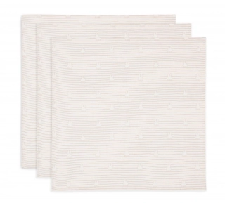 JOLLEIN Plienky 3 ks 70x70 cm Miffy Stripe Biscuit
