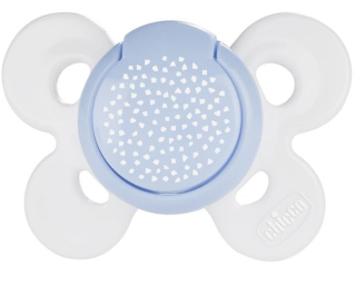 Chicco cumlík Physio Comfort Bodky silikonový 0-6m, modrý